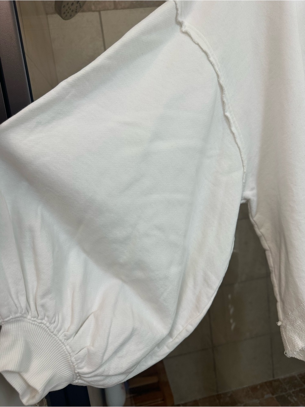 Free People White Sweatshirt Sz Medium worn once!!! - Picture 2 of 7